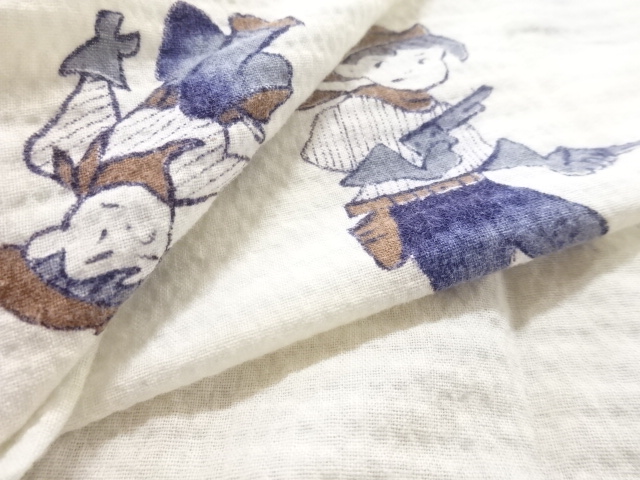  アンティーク　カウボーイ模様男児浴衣